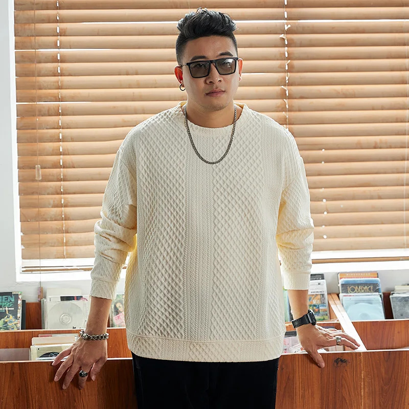 Men Sweatshirts Long Sleeve Oversized Plus Size 6XL 7XL 8XL O-Neck Pullovers Streetwear Fashion Sportswear Male Autumn Winter 250113