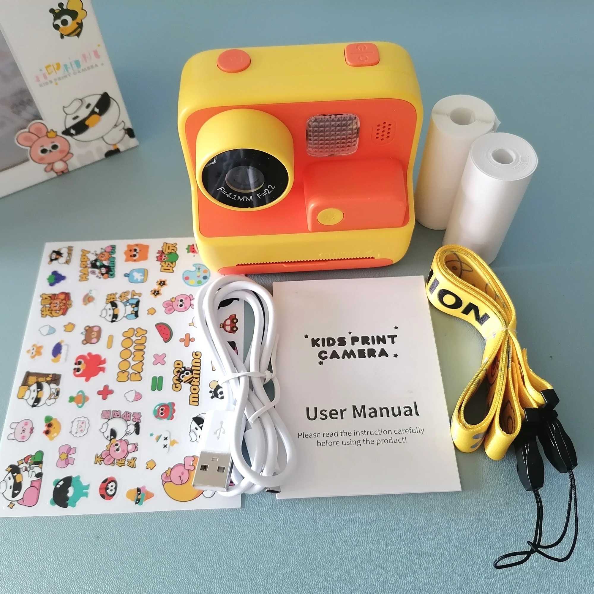 Digital Cameras Children Instant Camera Print Camera 2.0 1080P Video Photo Digital Camera with Thermal Print Paper for Kids Birthday Gift Toys z250117