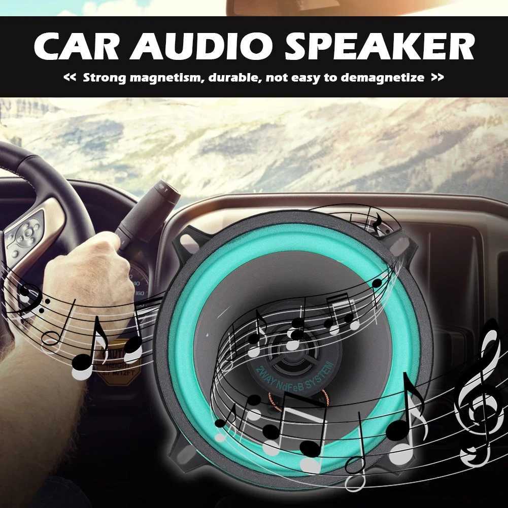 Car Audio 5 Inch 2 Way HiFi Coaxial Subwoofer 100W 4 Ohms Full Frequency Car Stereo Speaker Vehicle Audio Music Stereo Subwoofer H250118