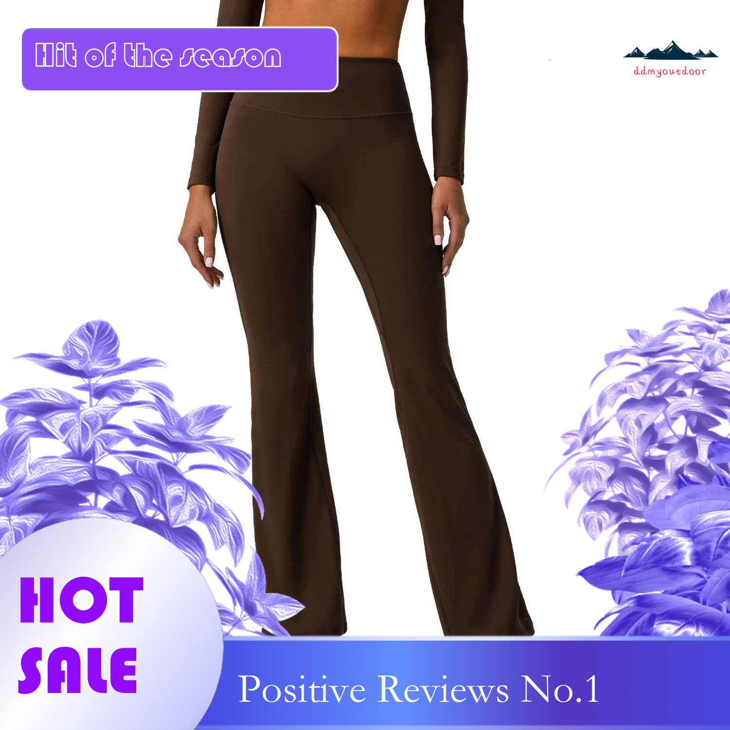 Ddmyoutdoor China Domestic Mermaid Curve Naked Wide Leg Yoga Hip Lift Flared Women S Sports Dance High Waist Slim Fit Casual Pants