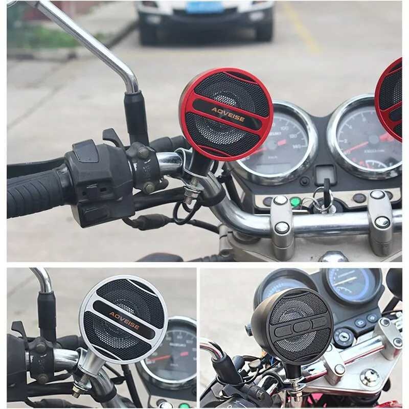 Car Audio Motorcycle Bluetooth-Compatible Speaker Waterproof 12V MP3 Music Player FM Radio USB Stereo For 7/8-1.25 Handlebar MT473/MT487 H250118