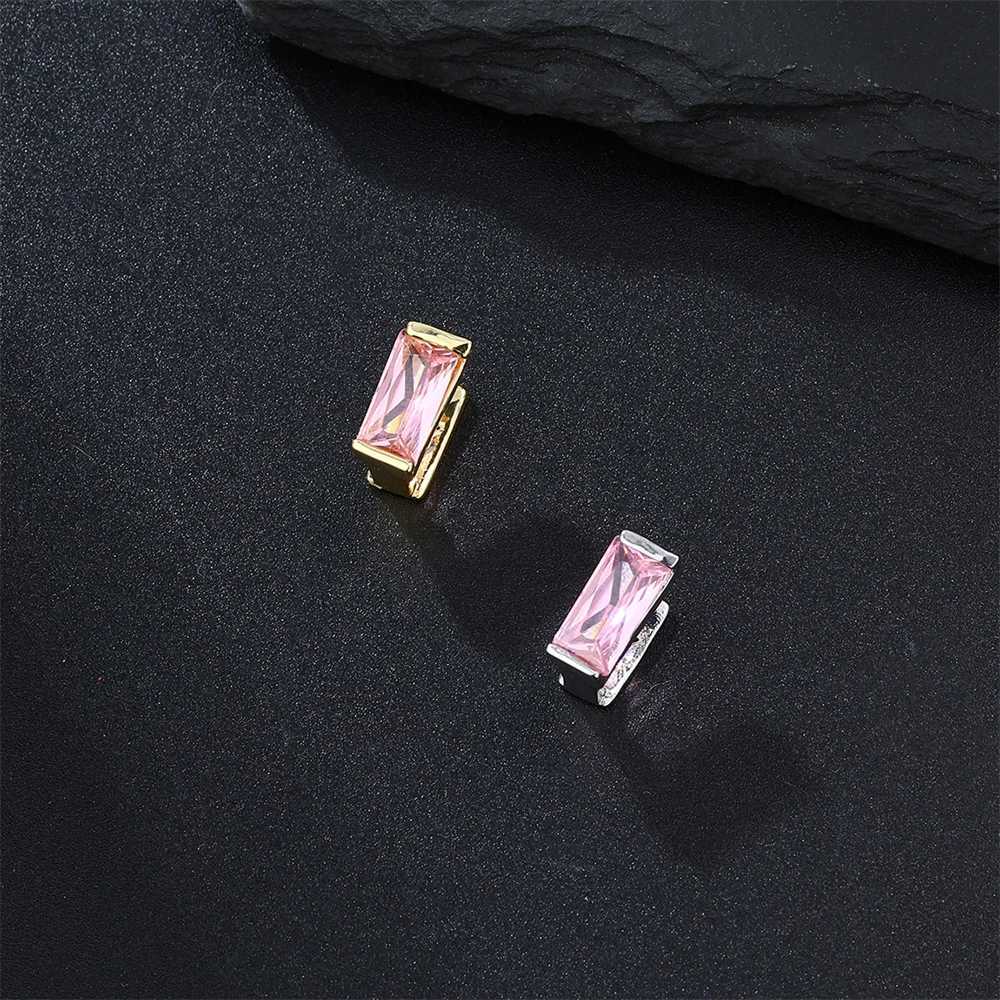Hip Hop Fashion 2pcs/lot Pink Baguette Zircon Teeth Grillz For Men Women Dental Grills Teeth Single Punk Teeth Grillz JewelryXJ250114
