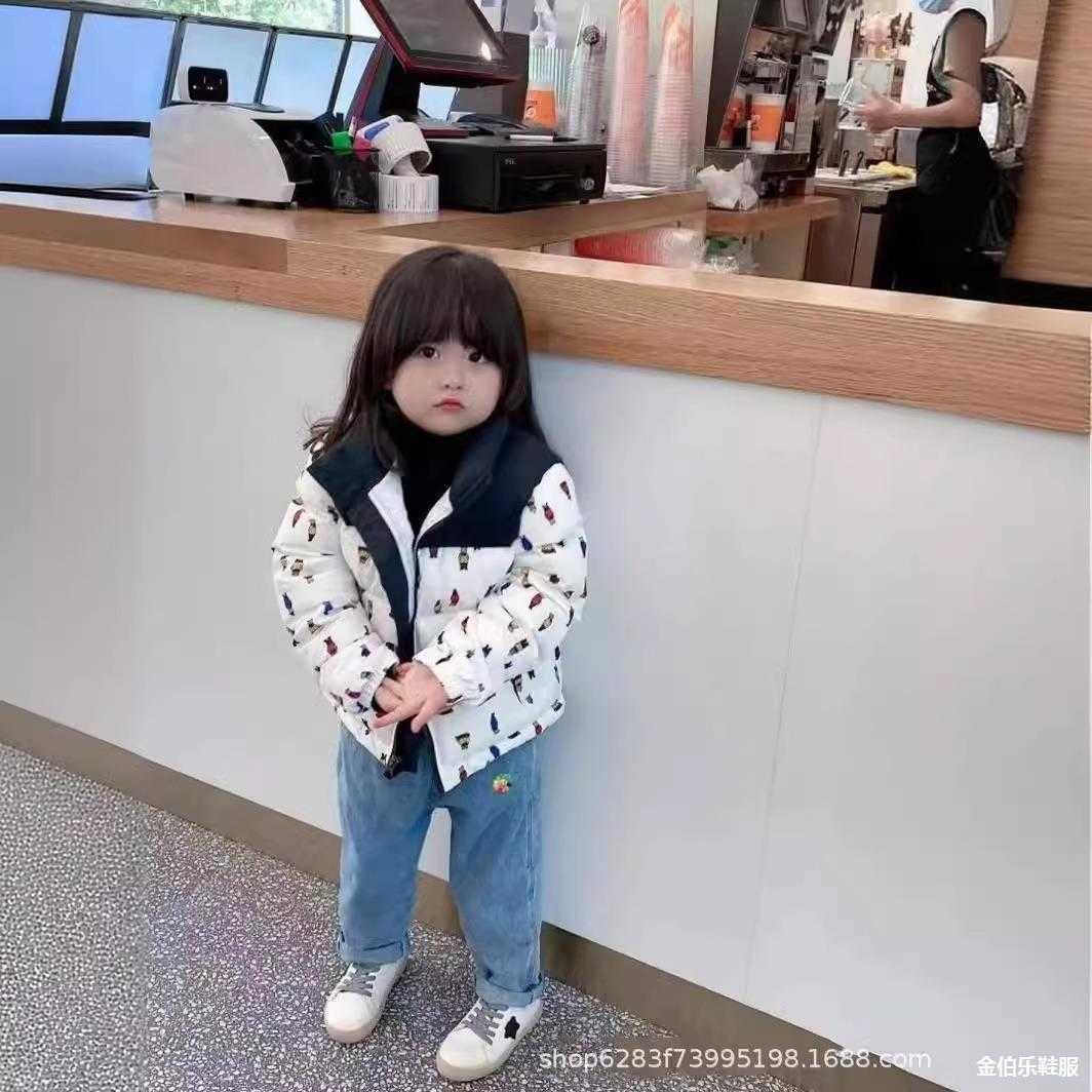 Down Coat 1996 Children's down jacket parent-child jacket 700 embroidered men's and women's large children's coat Q250118