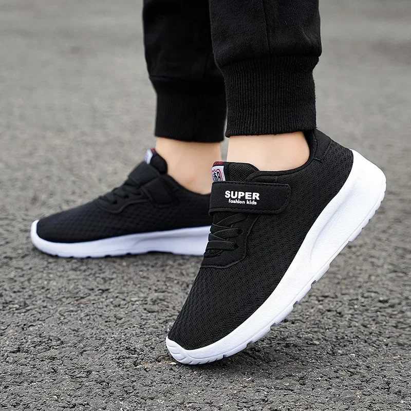 Children Boys Sneakers Soft-soled Lightweight Breathable Non-slip Sports Running Walking For Girls Tennis Mesh ShoesXJ250118