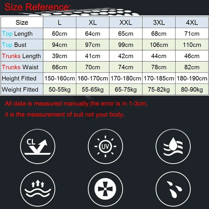YUKE Swimsuit Men Quick Dry Swimwear Swimming Top Trunks UPF50 Beach Rash Guard Short Surfing Bathing Suit Plus Size 250108