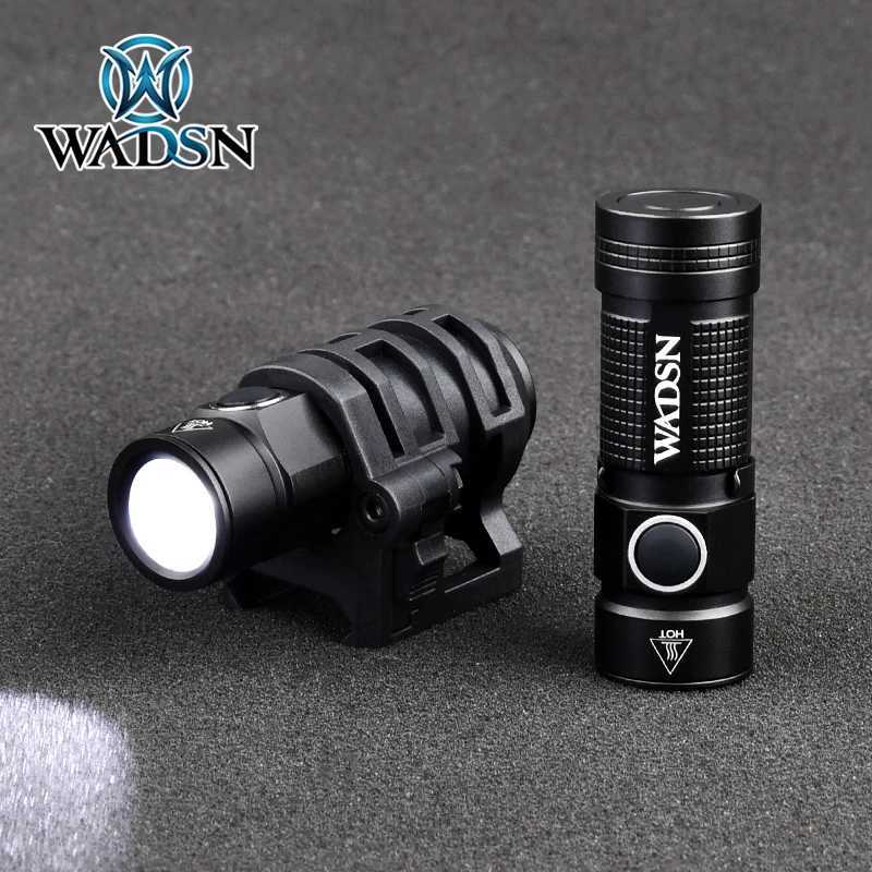 WADSN metal mini strobe flashlight quick helmet headlight 20mm Picatinny track system outdoor hunting mini flashlightW241227