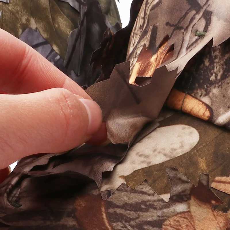 Camouflage Outdoor Tactical with 3D Bionic af Camo Hunting Hat Hidden Jung Sniper Hat Sun ProtectionXJ250116