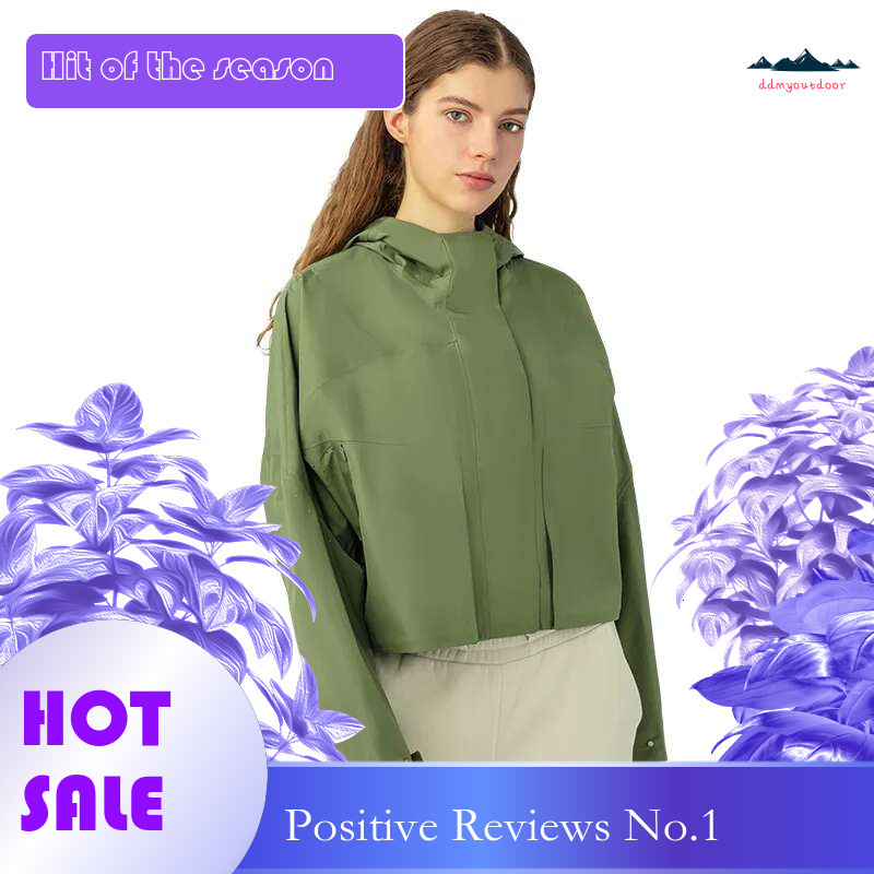 Ddmyoutdoor China Domestic Mermaid Curve Waterproof Windproof Breathable Rush Clothes Women S Hiking Camping Short Hooded Outdoor Mountaineering Suit