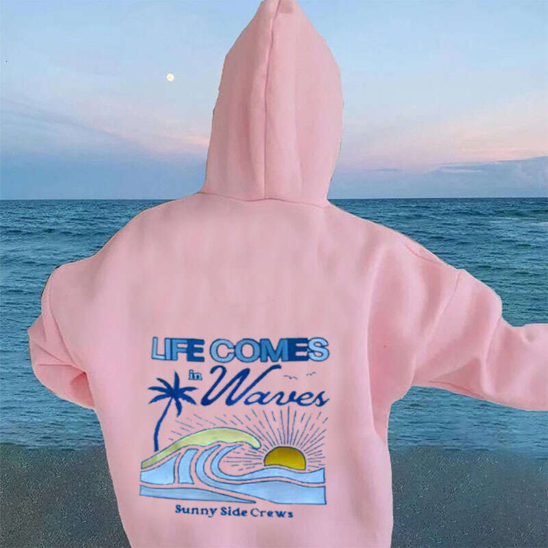 men's women's shoulder down style pullover long sleeved hoodie, fashionable and casual, high-quality printed hoodie