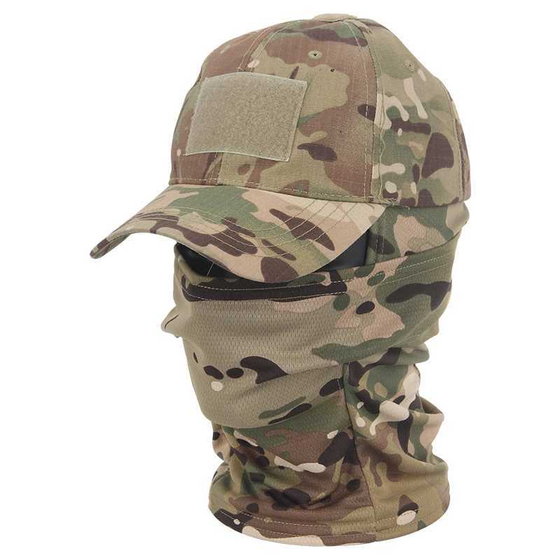 MEGE Tactical Camouflage Mask Hat Baseball Beanies Military Skullies Unisex Hip Hop Knitted Elastic OutdoorXJ250116