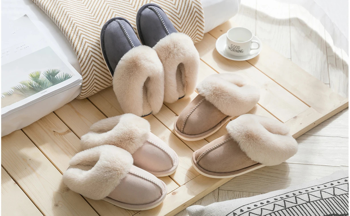 Big Size 47 Men Winter Slippers Furry Warm Home Shoes Men Couples house floor slides Slip On Footwear Comforty soft bedroom shoe250114