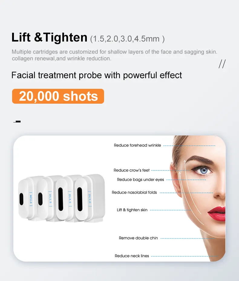 Facial Lifting 7D High Intensity Focused Ultrasound Slimming Machine Hifus 7 D Anti-aging Skin Tightening HIFU 7D Body Shaping