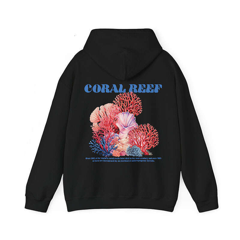 Loose new Save the Ocean hooded sweatshirt with threaded drawstring beach hoodie jacket