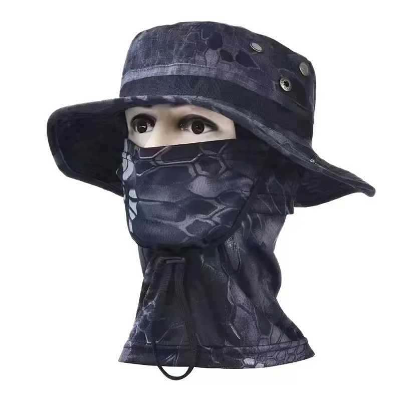 clava Fishing Full Face Mask Set Men Summer Snap Sun Hat Outdoor Hunting Camouflage clava Fishier Man HatXJ250116