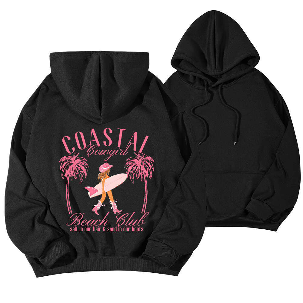 new letter printed off shoulder sleeves multi-color casual hoodie fleece sweatshirt jacket