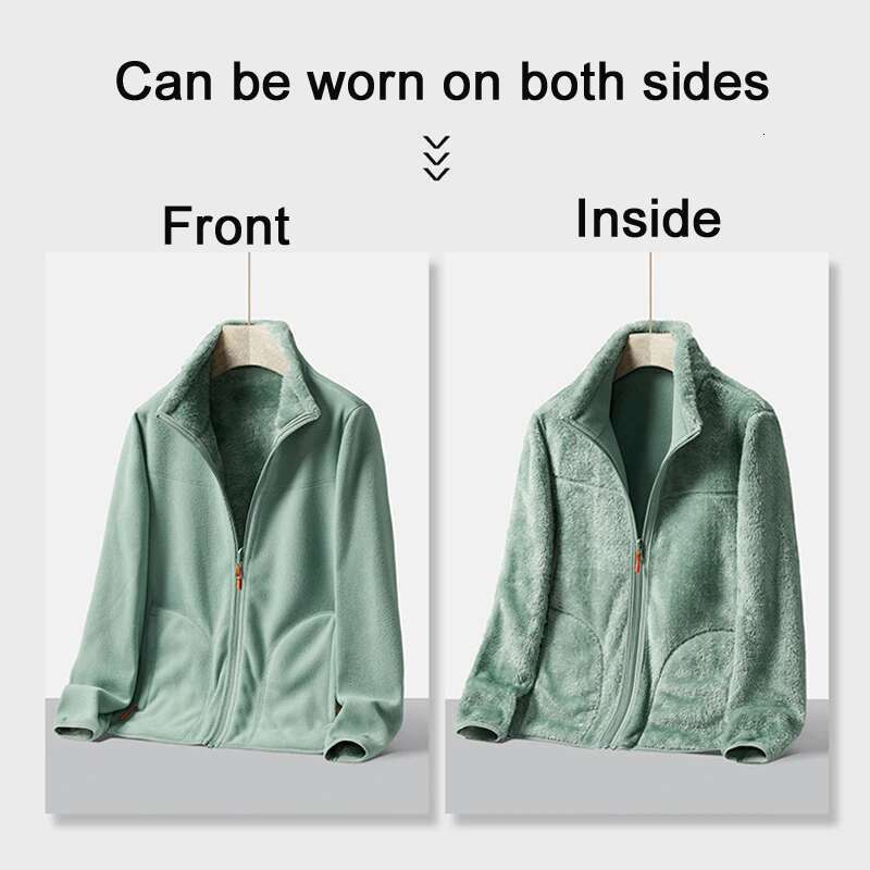 Ddmyoutdoor China Domestic New Solid Double Sided Wear Coral Veet Jacket Women Casual Basic Coat Outerwear Streetwear Veste Femme Fashion Clothes Coup
