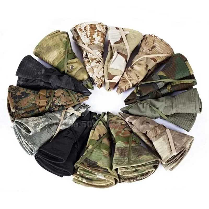 US Army Tactical Boonie Hat Military Men Camo Paintball Airsoft Sniper Bucket s Hunting Fishing Outdoor Sun HatsXJ250116