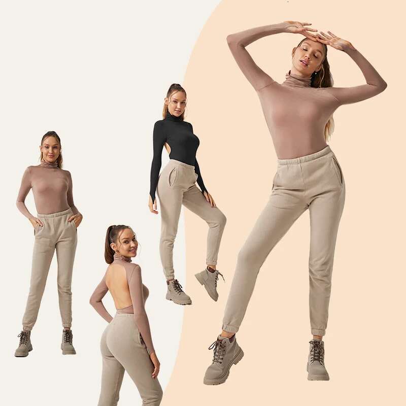 Ddmyoutdoor China Domestic Mermaid Curve Solid Color High Necked Fiess Suit Slim Ckless Elastic Yoga Long Sleeved T Shirt Top For Women
