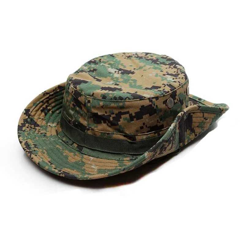 Airsoft Tactical Sniper Camouflage Boonie Hats Nepase Fishing Hat Mens Sunscreen Sombrero Hunting CamXJ250116
