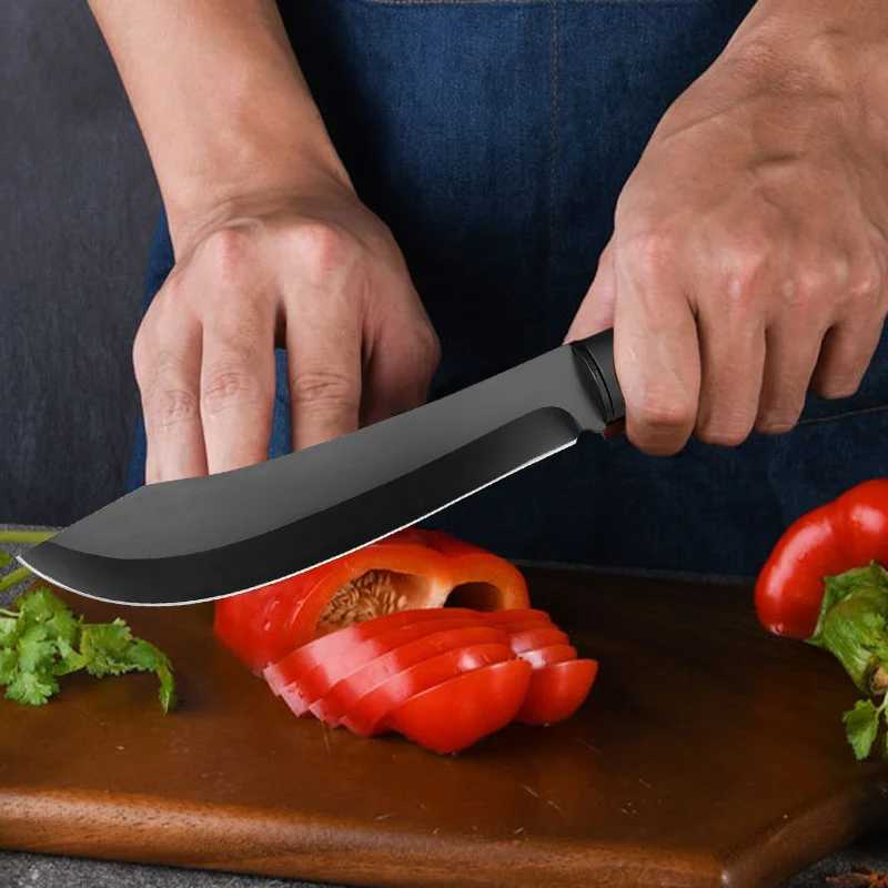 Stainless Steel Kitchen Chef Knife Meat Fish Fruit Vegetable Slicing Bone Chopping Professional Butcher Cleaver Knife with CoverXJ250117