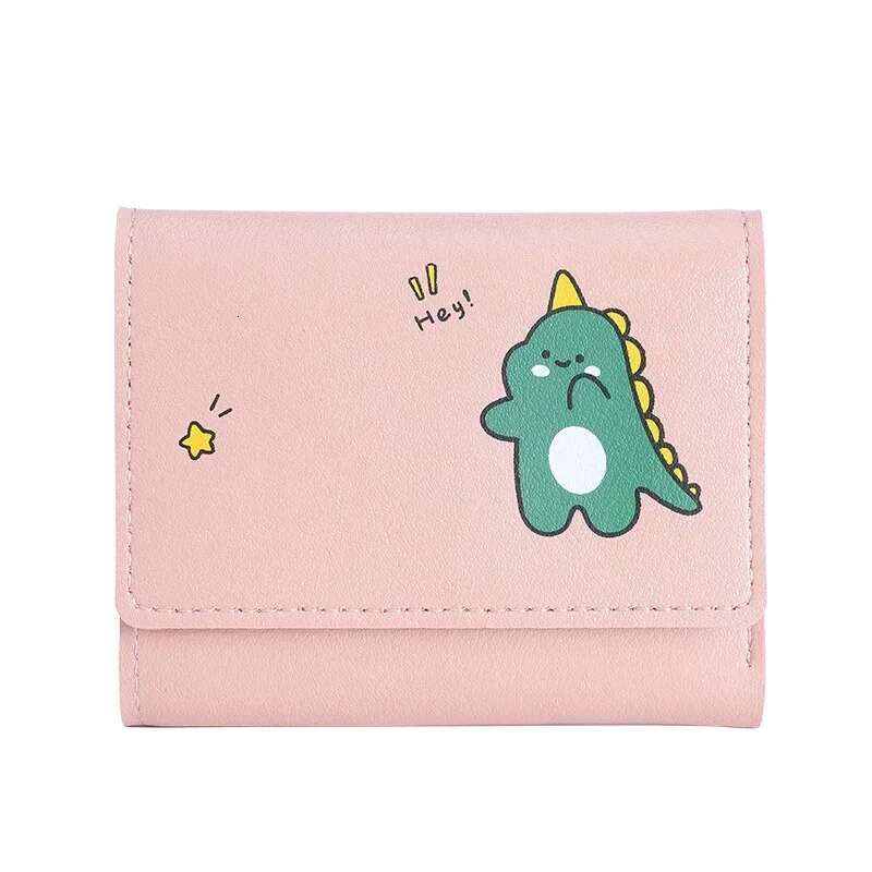 Women Short Cute Small Student Triple Fold Girl ID Bag Card Holder Coin Purse Ladies Wallets Cartoon Bags swissmilitary