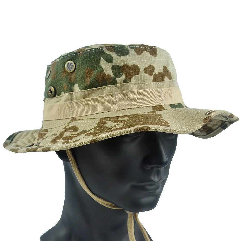 Mege Tactical Bonnie Hat Camouflage BDU6 Fctarn Bucket Hats Unisex Panama Outdoor Hiking s MenXJ250116
