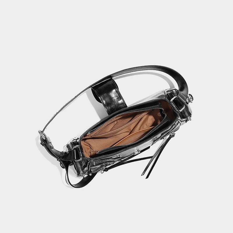 Moto & Bike Underarm Bags For Women Designer Handbag Purses New In Vintage PU Leather Rivet Decoration Shoulder Crossbody