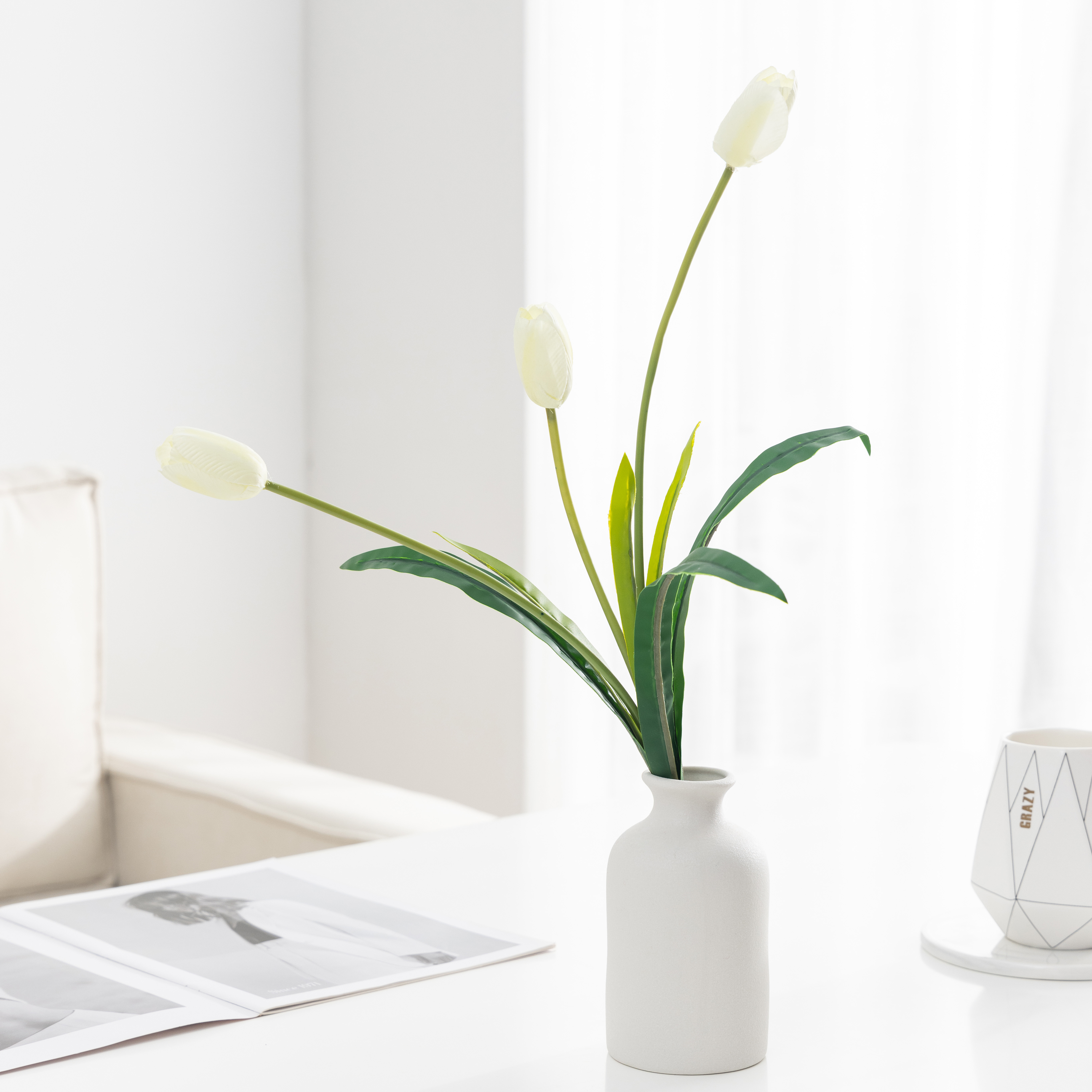 Hundred flowers state 3 tulips simulation flowers fake flowers decorative simulation greenery floral living room table background ornaments