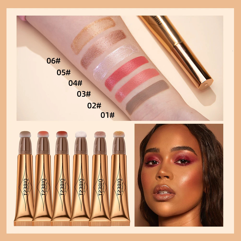 QI Cream Bronzer Contour Blusher Beauty Wand Highlighter Blush With Cushion Liquid Face Bronzer Wand Stick Applicator Makeup 250110