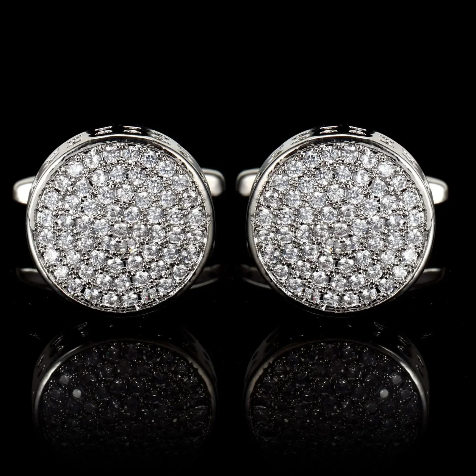 High end zircon cufflinks mens fashionable business banquet shirt buttons French rhinestone cufflinks wedding accessories 250110