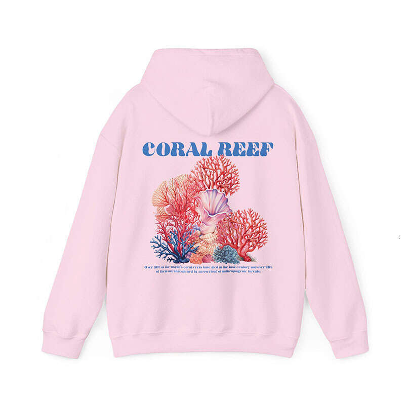 Loose new Save the Ocean hooded sweatshirt with threaded drawstring beach hoodie jacket