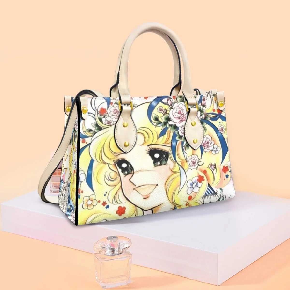 Women Leather Handbags Candy Anime Girls Large Shopping Bag Cute Cross Body Bags Casual Messengers Bags Travel NewFashion T250118