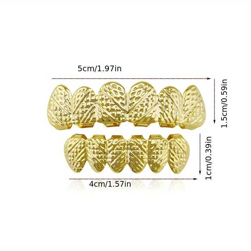 Hip-hop teeth gold-plated concave convex twill retainer Easter Halloween costume ball teeth jewelryXJ250114