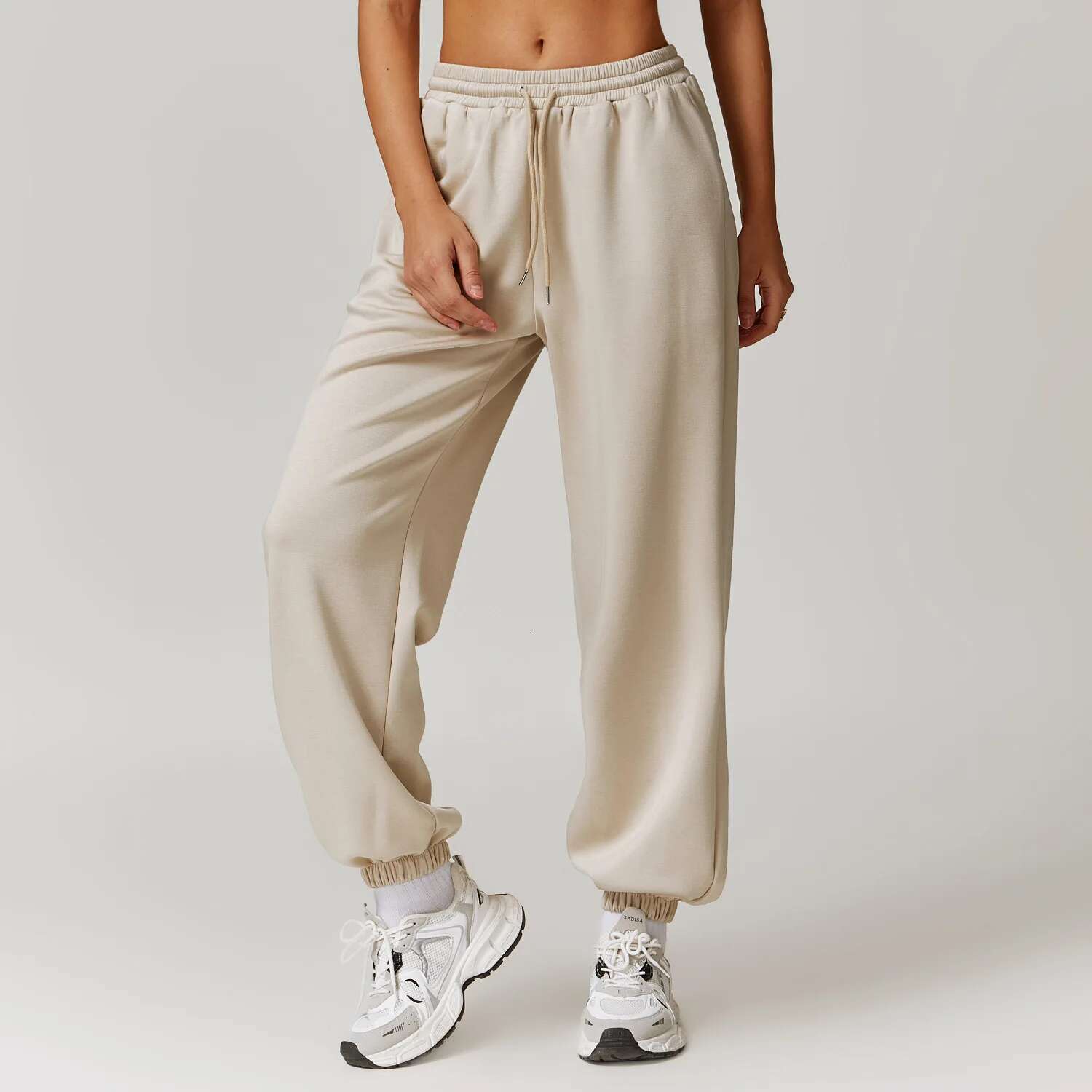 Ddmyoutdoor China Domestic Mermaid Curve Spring New High Waist Casual Loose Sweat Straight Outer Wear All Match Sports Foot Pants
