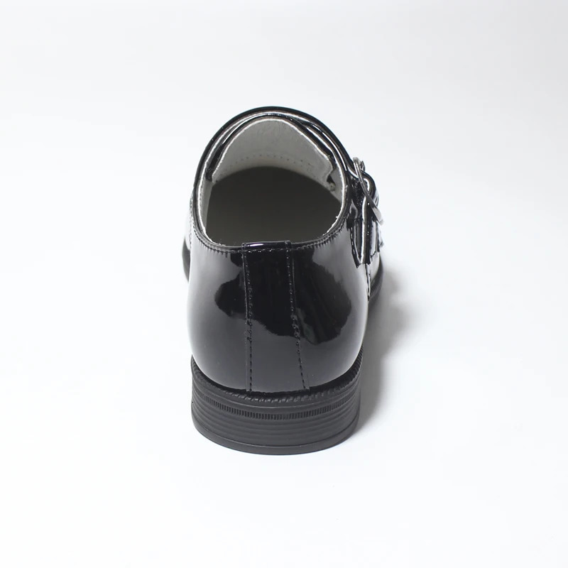 Kids Leather Shoes Boys Arch Support Double Buckle Slides Adjustable Black Formal Suit Shoes Wedding Page School Prom Smart 250113