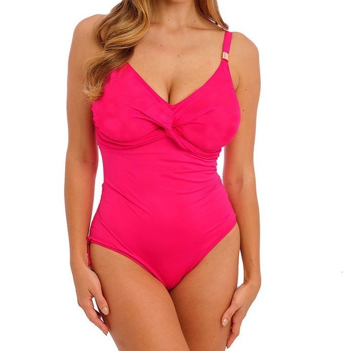 New One Piece Sexy Twisted Bag Cross Drawstring Women's Swimsuit