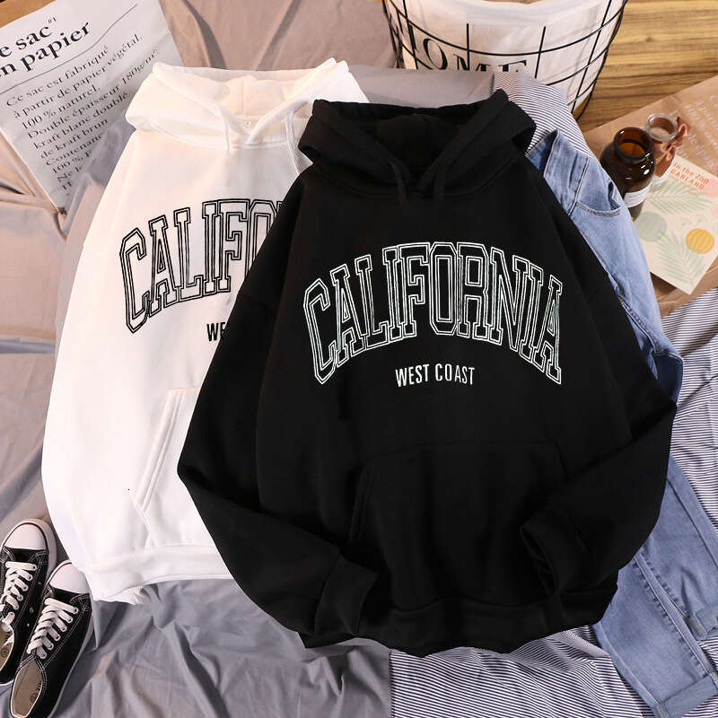 Women's Cute Pattern College Style Sportswear Girls' Long Sleeve Hoodie Autumn Clothing with Pocket