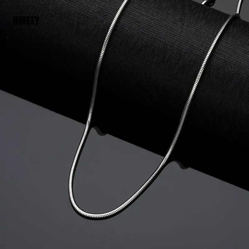 Hmeey Snake Chain Choker Stainless Steel Necklace Minimalist Collar For Women Man Jewelry Wedding Party Gift 250114