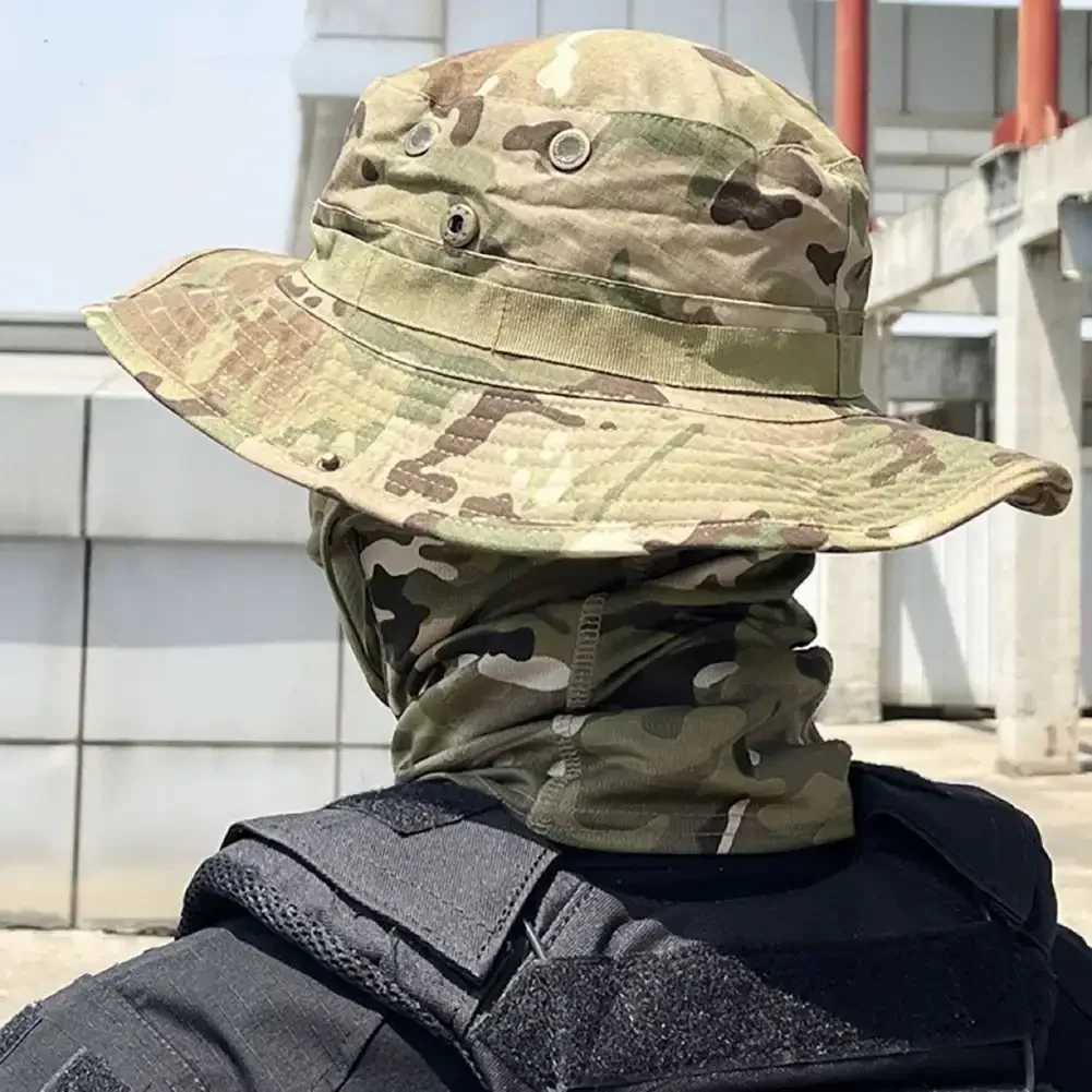 Tactics Camouflage Boonie clava Hat Suit Foldab Soft Hat Outdoor Hunting Fishing Wide Brimmed Hat Sunscreen sXJ250116