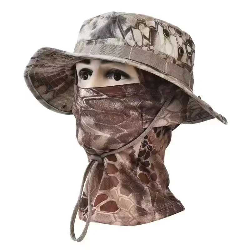 clava Fishing Full Face Mask Set Men Summer Snap Sun Hat Outdoor Hunting Camouflage clava Fishier Man HatXJ250116