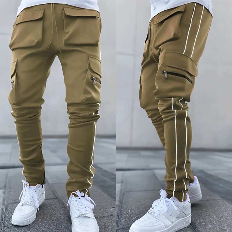 Ddmyoutdoor China Domestic Summer Jogging Sports Multi Pocket Sweatpants Running Trousers Men S Casual Joggers Cargo Reflective Hip Pop Pants