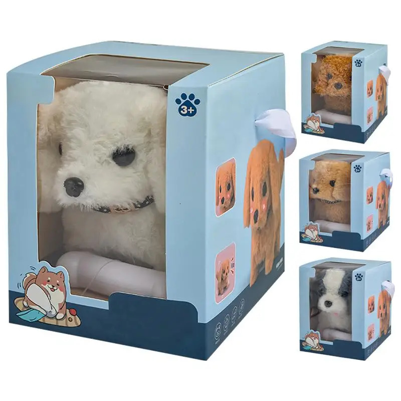 Electronic Simulation Pet Dog Toy Walking Interactive Dog Plush Doll Toys Vibrating Automatic Moving Electric Puppy Gift For Kid 250114