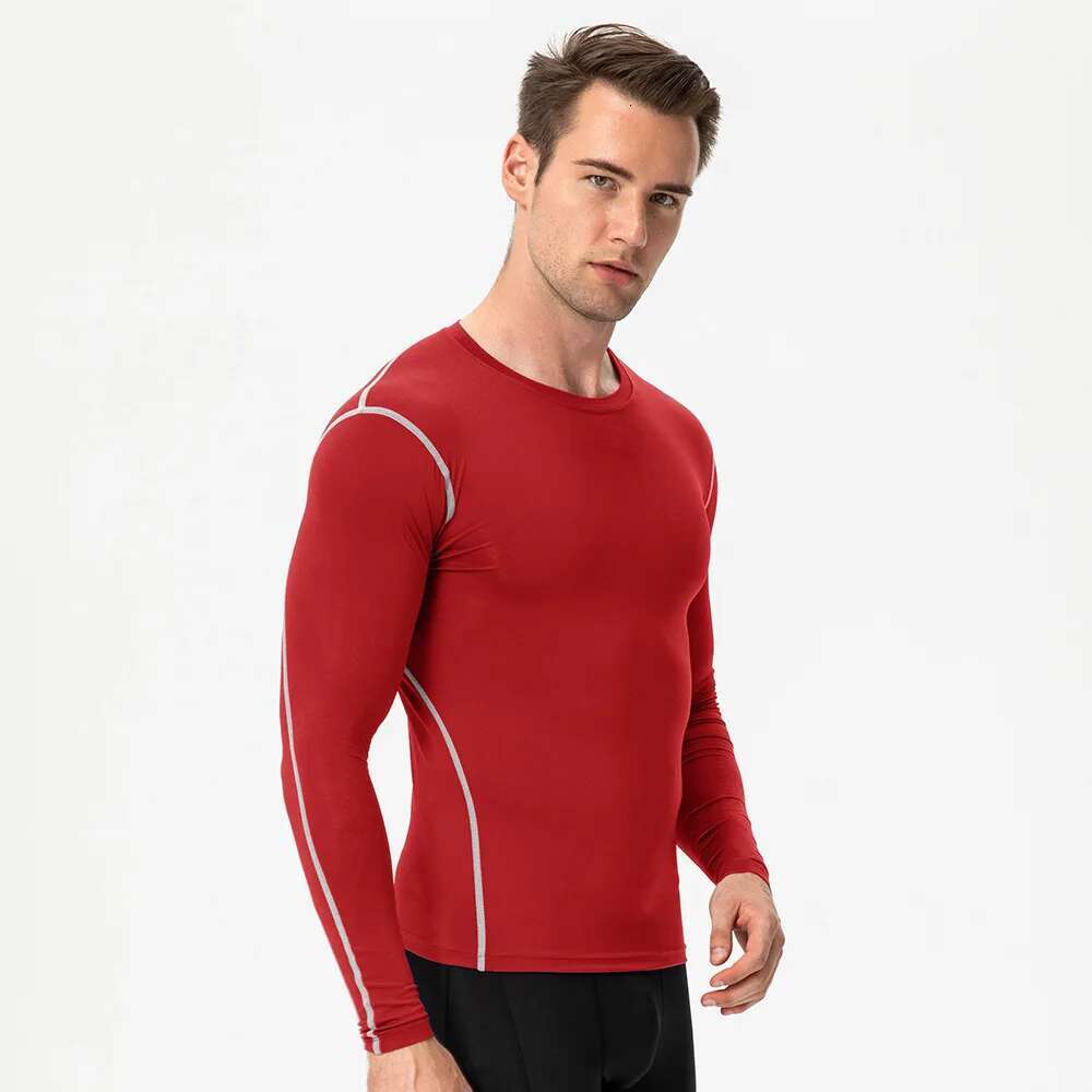 Ddmyoutdoor China Domestic Men Compression Fiess Top Quick Dry Gym Sport Shirt Long Sleeve Football T Basketball Jersey Training Running Shirts