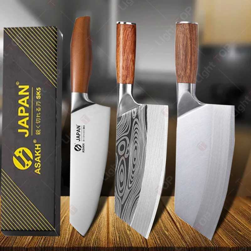 Professional Kitchen Knives Set Japanese Chef Knife Meat Cleaver Chopping Fish Fillet Cooking knife with box Kitchen AccessoriesXJ250117