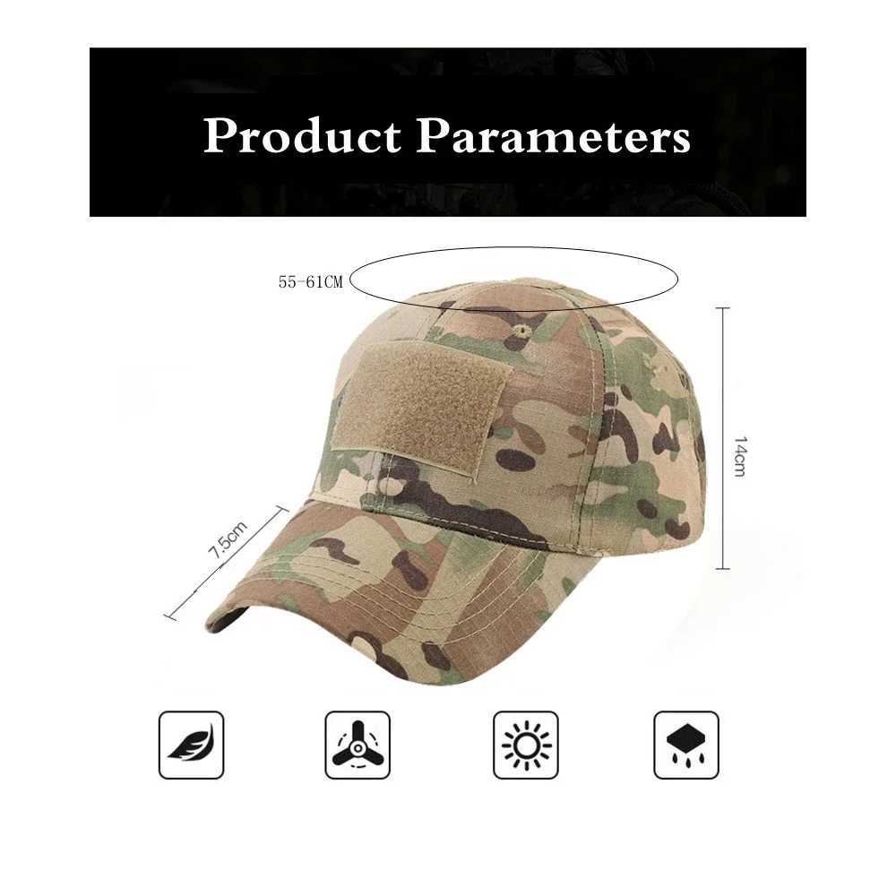 Outdoor Camouflage Baseball s Adjustab s Tactical Airsoft Fishing Hunting Hiking Basketball Snap HatsXJ250116