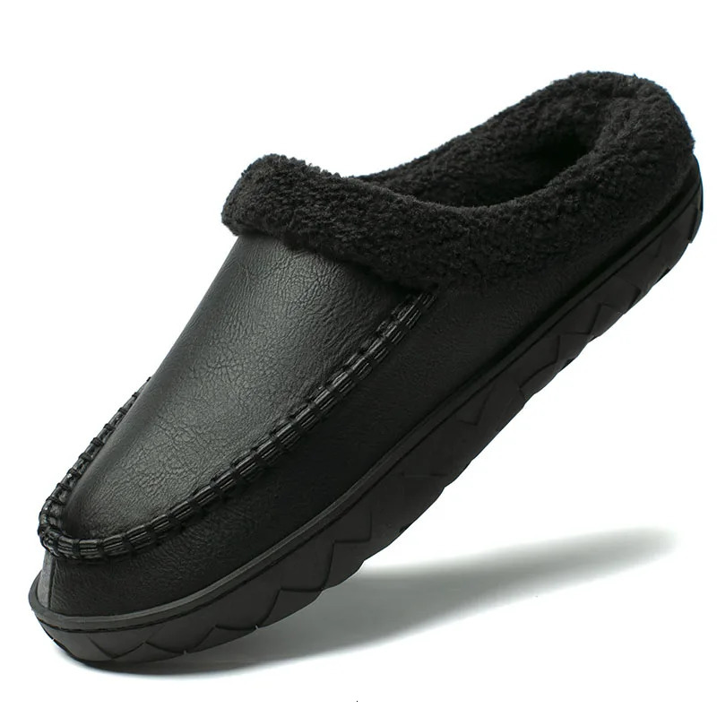 Home Men Slippers Winter Plush Warm Shoes Men Casual Flat House Indoor Bedroom Cotton Slides Comfort Slippers Men Big Size 49 50250114
