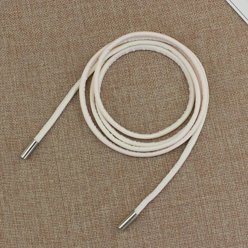 Round Leather Rope Dresses Coat Decoration String Waist Belt For Women Solid Fashion Long Chain Vintage Waistband 250114