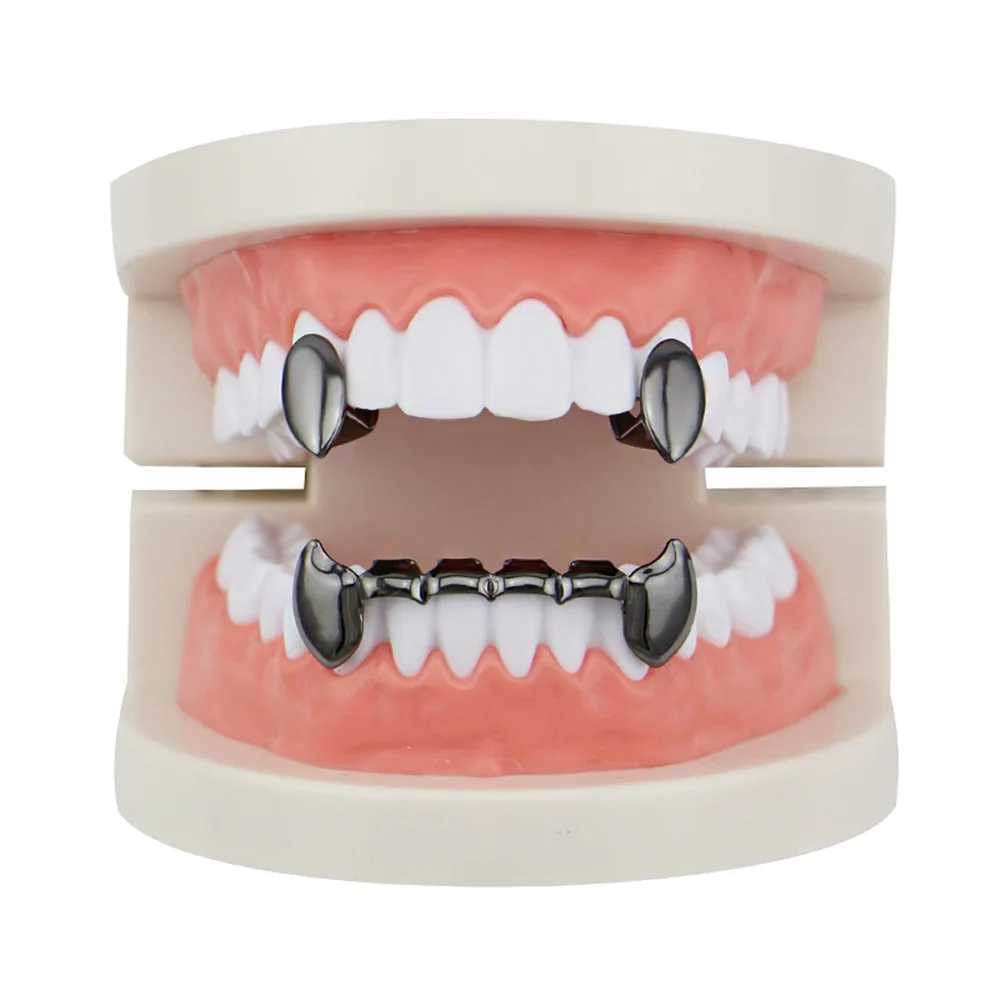 Canine Teeth Hip Hop Tooth Cap Grillz Top Bootom Body Jewelry Cosplay Grillz Mouth TG060XJ250114