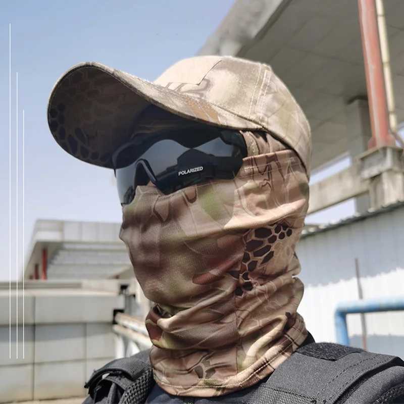 MEGE Tactical Camouflage Mask Hat Baseball Beanies Military Skullies Unisex Hip Hop Knitted Elastic OutdoorXJ250116