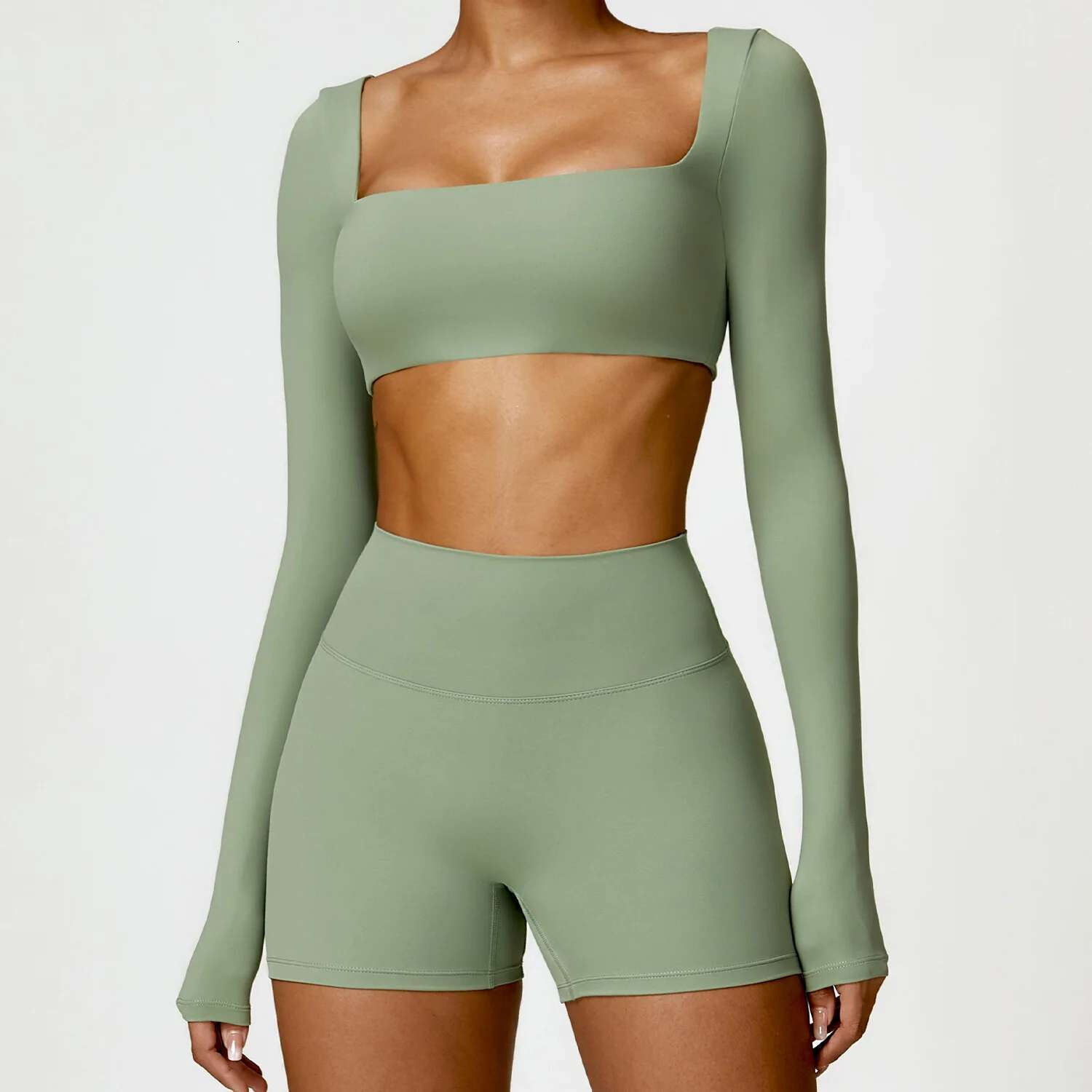 Ddmyoutdoor China Domestic Yoga Shirt Pilates Exercise Clothing Running Fiess Crop Removeable Chest Pad T Shirt Long Sleeve Sports Top Women